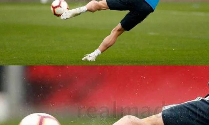 PRZEDZIWNY kształt łydki Bale'a na treningu Realu :D